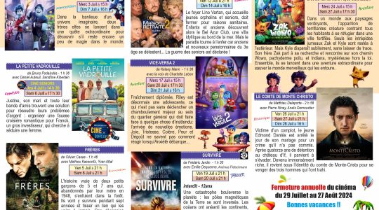 Au cinéma en Juillet