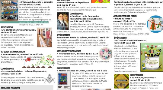 Programme de la Médiathèque