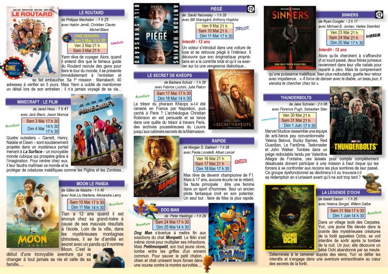 Au cinéma en Mai
