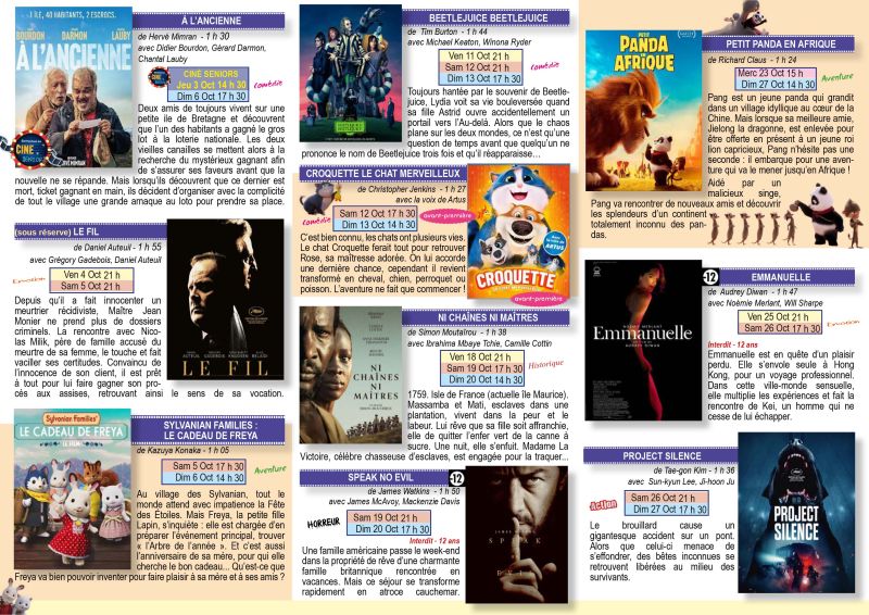 Au cinéma en Octobre