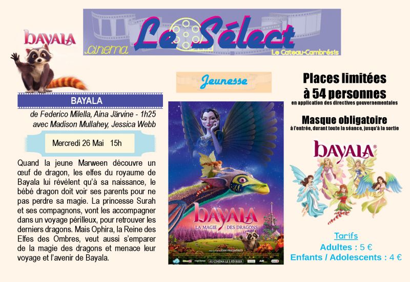 Cinéma BAYALA Mercredi 26 Mai