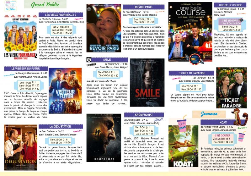 cinéma programme de OCTOBRE