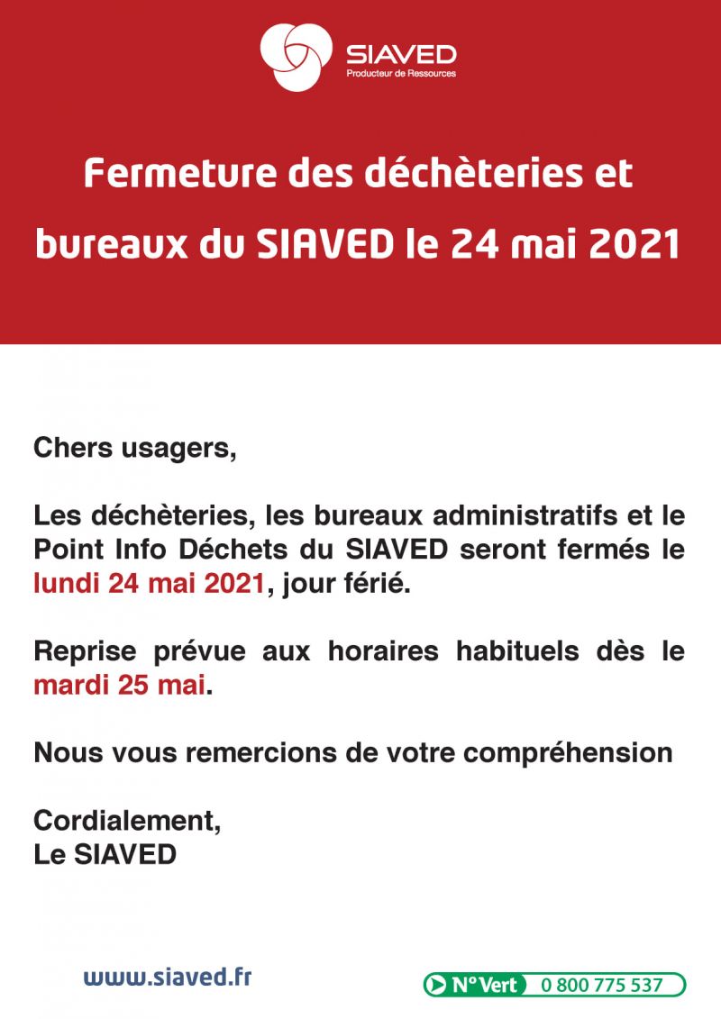 Déchéterie fermée