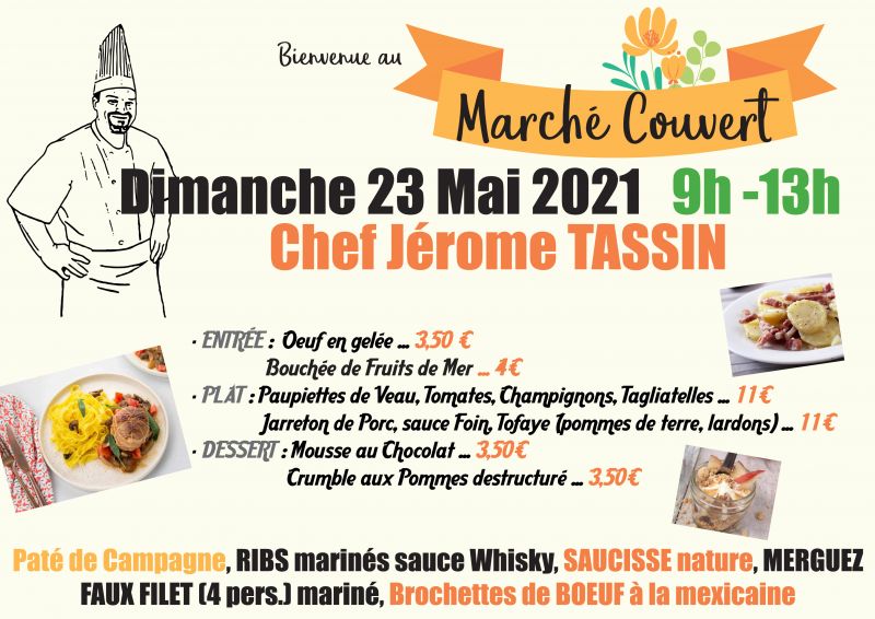 Au MARCHÉ COUVERT ce Dimanche 