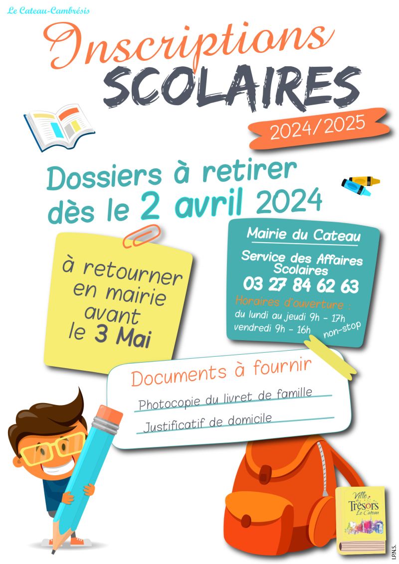 Inscriptions scolaires 2024 - 2025