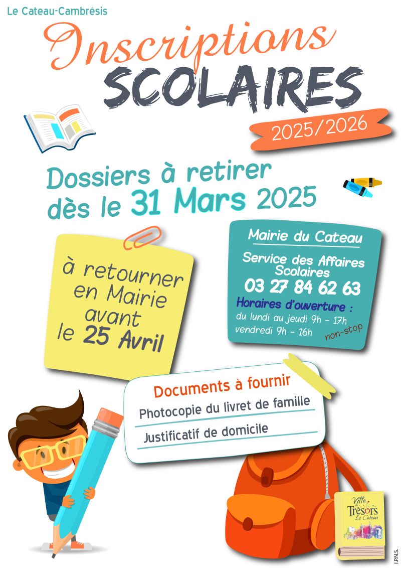 inscriptions scolaires 2025 - 2026