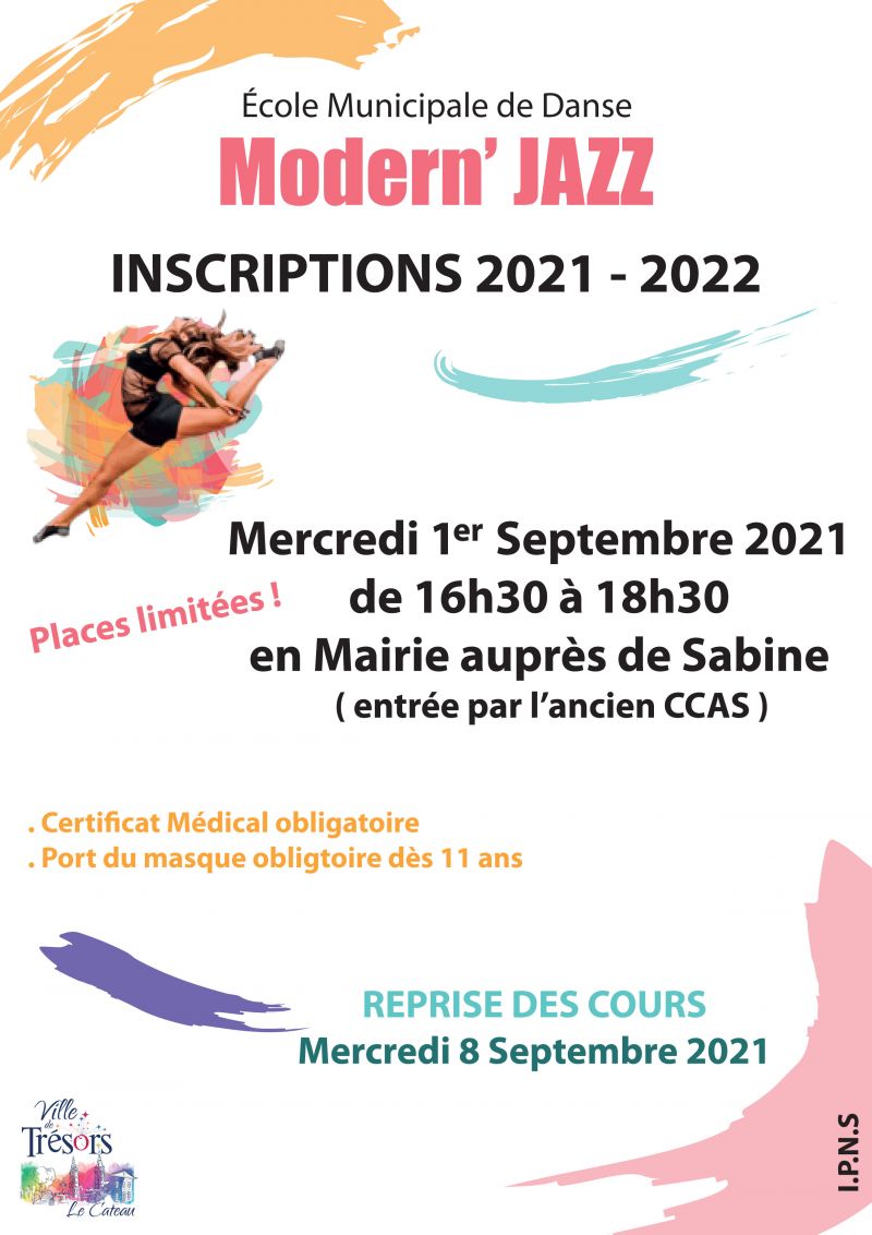 MODERN'JAZZ : Inscriptions 2021-2022