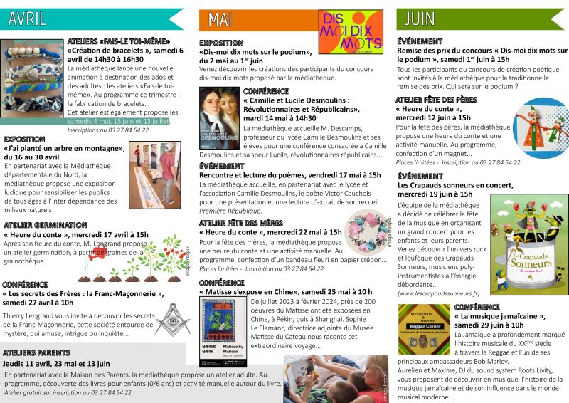 Programme de la Médiathèque