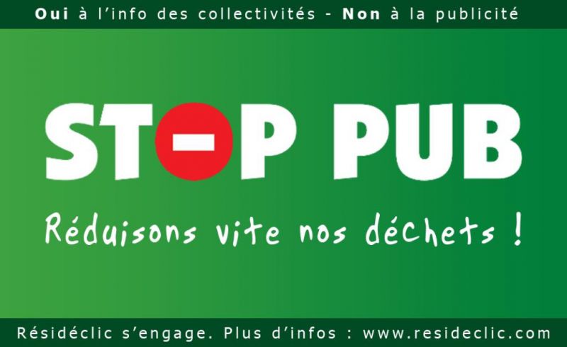 Stop pub...Moins de publicité dans nos boîtes aux lettres...